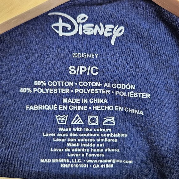 Disney Lilo & Stitch Womens Top Size S Blue Logo Short Sleeve T Shirt - Picture 7 of 10